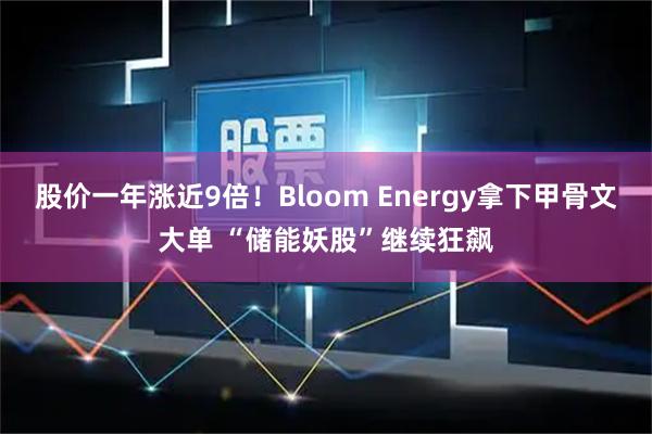 股价一年涨近9倍！Bloom Energy拿下甲骨文大单 “储能妖股”继续狂飙